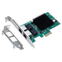 diewu pcie gigabit dual port nic server network lan adapter card intel 82575 chip 2 rj45 port 101001000mbps for desktop pc