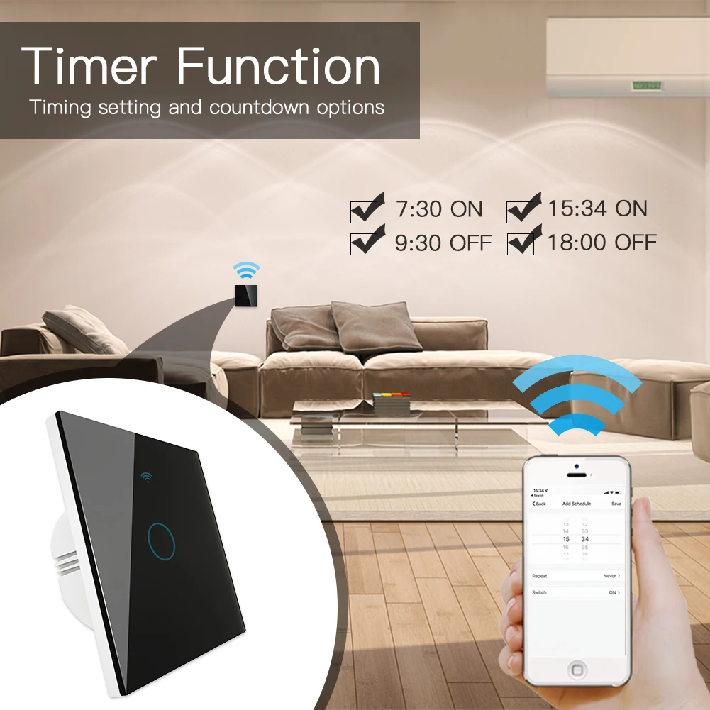 RF 433 МГц WiFi умный светильник выключатель Smart Life Tuya Беспроводной дистанционного