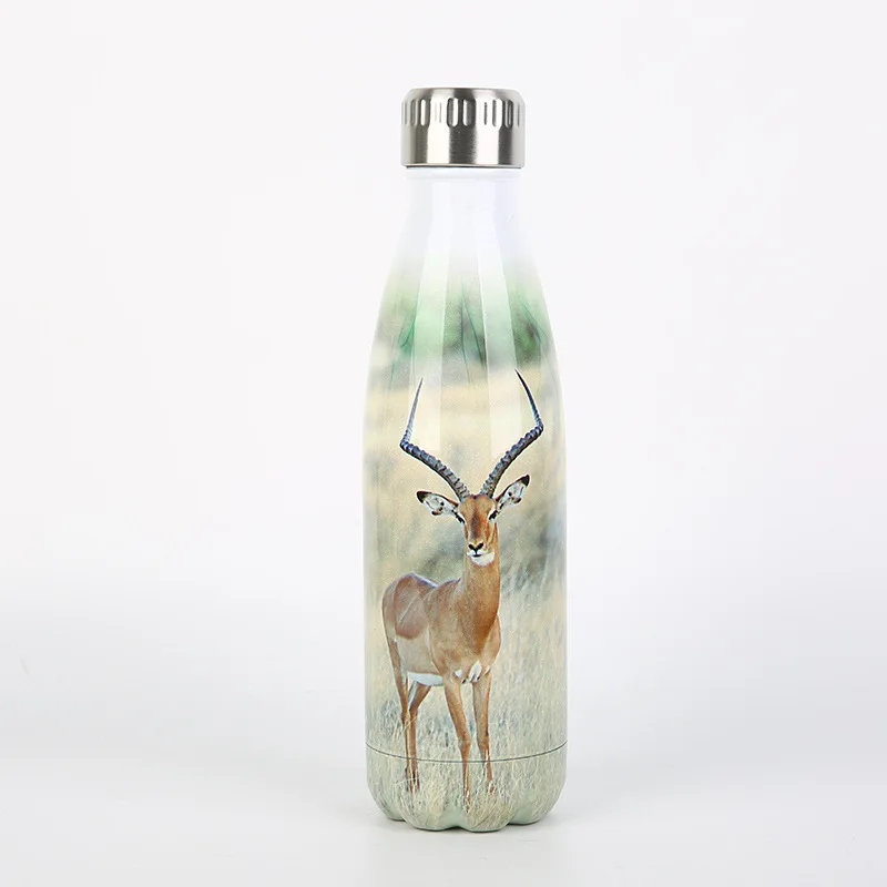 500 мл двухслойная термос из нержавеющей стали Серия животных шаблон вакуумная