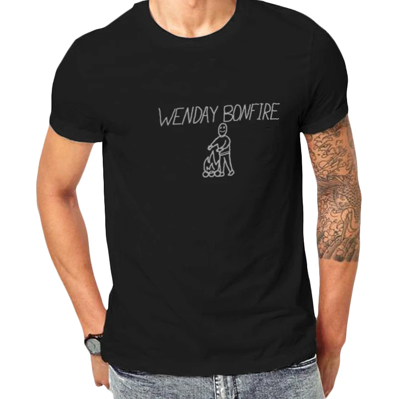 

2021 Summer Men Tshirts Streetwear Cool Top Clothes Male Print Wenday Bonfire Short Sleeve O-neck Funny Graphic T Shirts