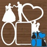 116113mm newlyweds new arrival frame cutting dies stencil diy scrapbooking photo album embossing paper card