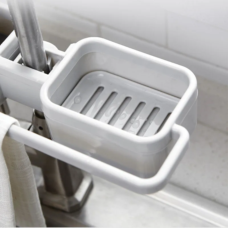 Faucet Drain Storage Rack Kitchen Sink Dish Cloth Sponge Holder Bathroom Towel Soap Box Shelf | Дом и сад