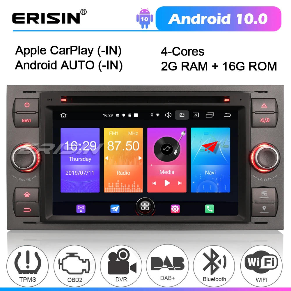 2766 Android 10 0 автомобильный стерео GPS для Ford C Max Connect Mondeo Fiesta Transit DVD CD WIFI Авторадио Carplay
