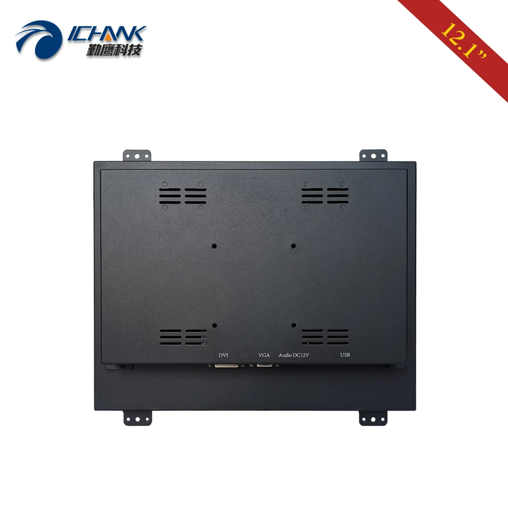 K120TN-DV2/12," дюймовый 1024x768 4:3 металлический корпус открытая рамка DVI монитор/12" VGA встроенный питание на загрузке ЖК-экран дисплей монитор