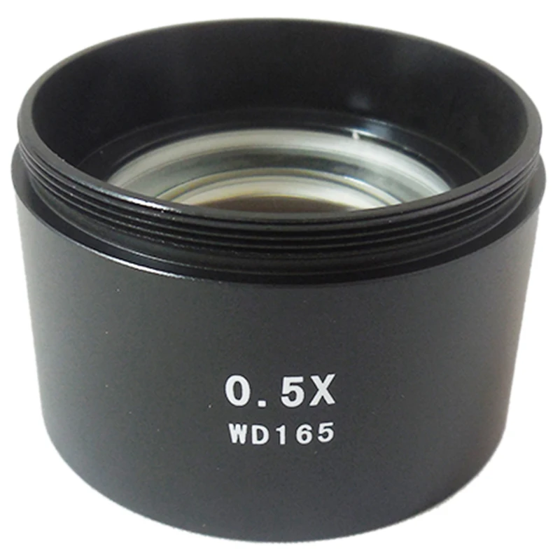 GTBL Wd165 0.5X Stereo Microscope Auxiliary Objective Lens Barlow Lens with 1-7/8 Inch(M48Mm)Mounting Thread