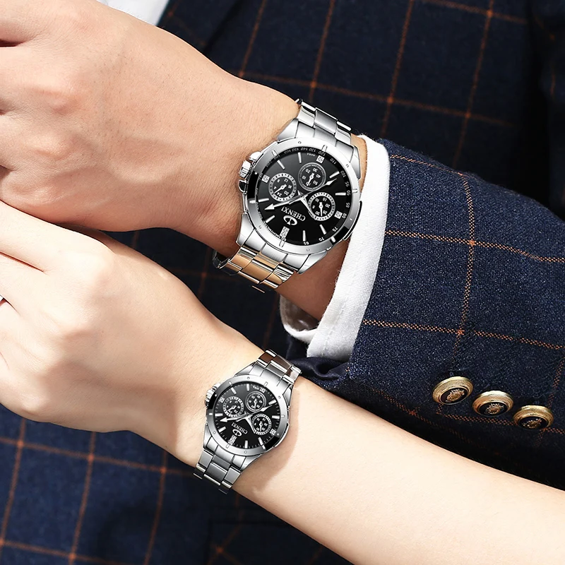 2022 New CHENXI,Couple Watches Pair Men And Women,Gift Lover Watches,Waterproof Stainless Steel Quartz Men's Wrist Watch Women