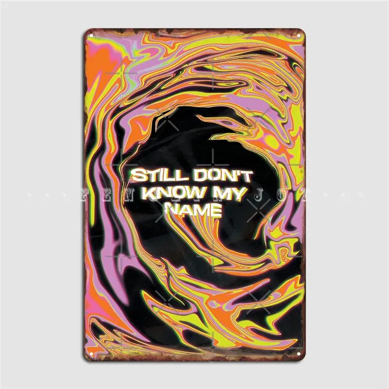 Плакат с именем до сих пор не знаю металлический плакат для кинотеатра гостиной