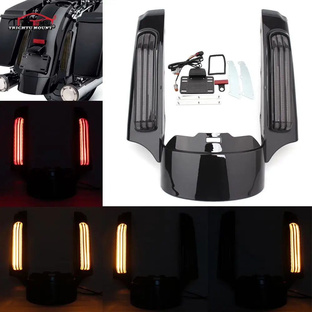 

Светодиодное расширение заднего крыла мотоцикла для Harley Touring Street Glide Road Glide FLHX FLTRX Ultra Limited FLHTK FLHR 14-20