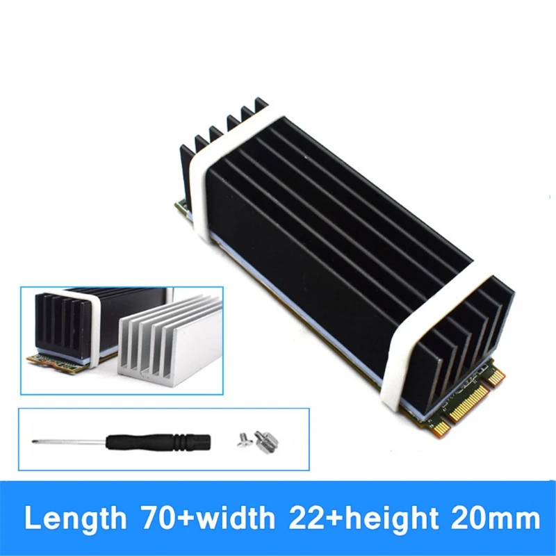 

Алюминиевый радиатор, теплоохлаждающий радиатор, охлаждающая подушка для NVME M.2 NG-FF SSD, твердотельный жесткий диск 70x20x22 мм