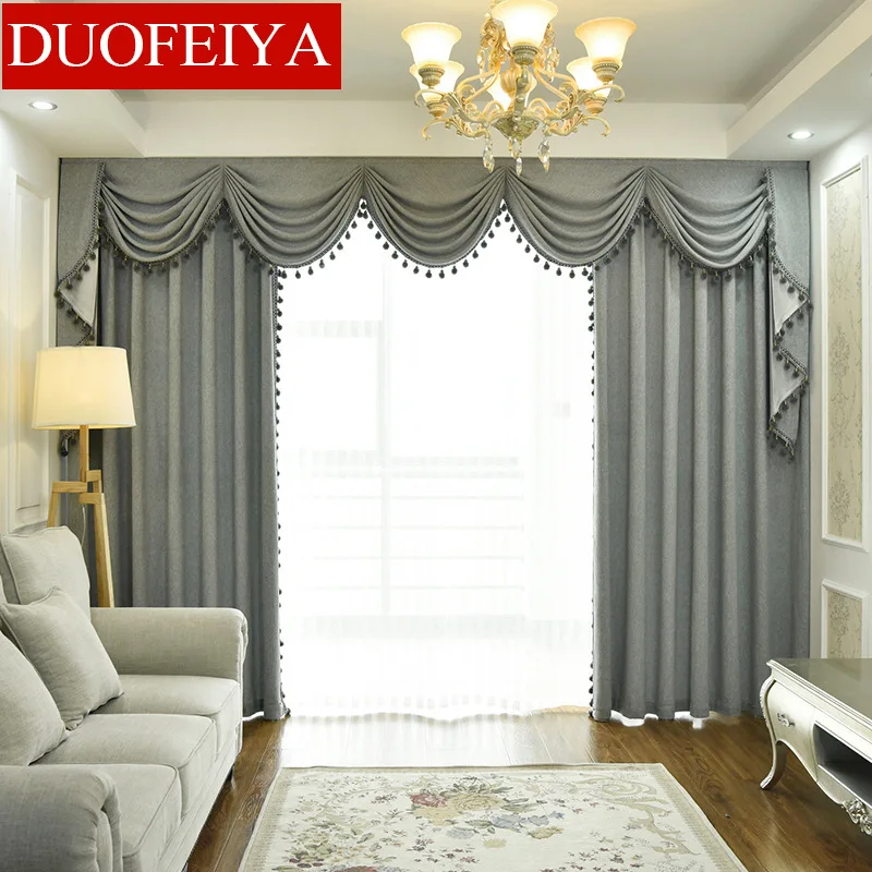 

Upscale European Ultra Soft Velvet Shading Curtains for Living Dining Room Bedroom.
