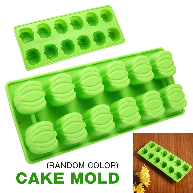 

1pc Silicone Mould Pumpkin Shape Cake Chocolate Decoration Molda Creative DIY Baking Kitchen Tool Accessories Random Color
