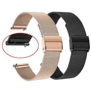 18mm Metal Strap For Fossil Gen 4 Q Venture HR/Gen 3 Q Venture Smartwatch Watch Women bracelet For Ticwatch C2 rosegold Correa