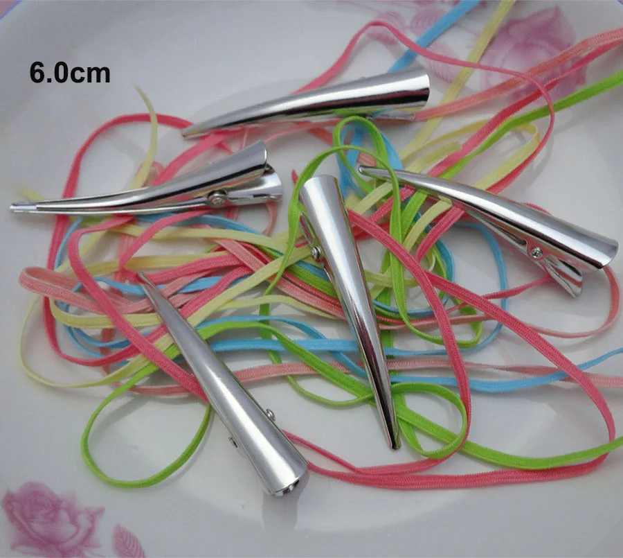 6.0cm silver hairpin 4 шт 6,0 см 8,0 см черный, серебристый цвет обычный металл заколки-клюв для женщин и девушек; филигранный цветок парикмахерские шпильки для парикмахерских - Цвет: 6.0cm silver hairpin