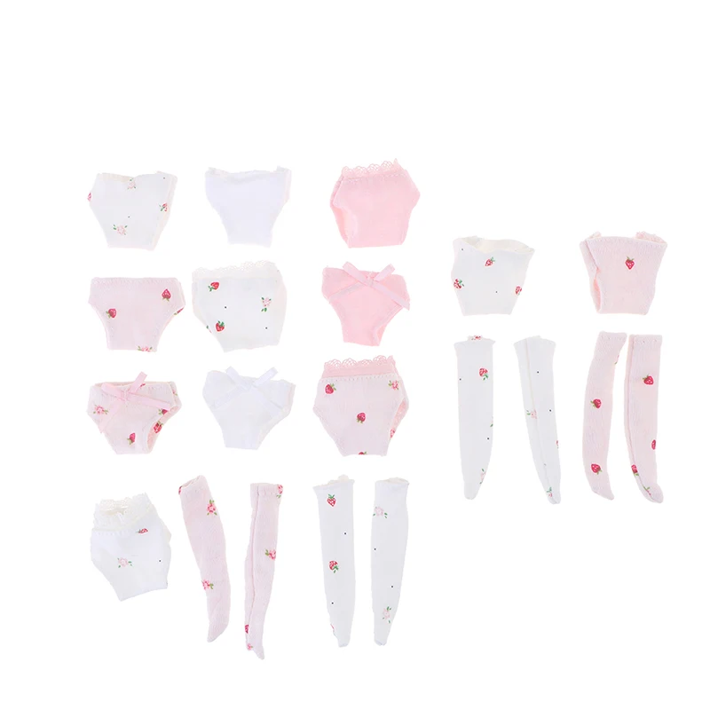 

1PC Doll Panties 1/6 Strawberry Flower Printed Doll Clothes Cute Pink Clothes Doll Accessories