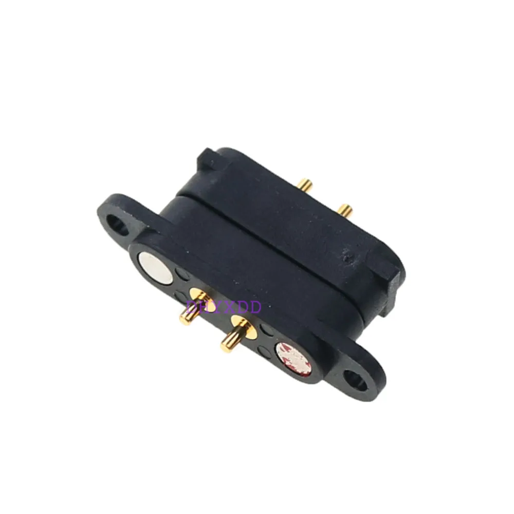 

1Pair Spring-Loaded Magnetic Pogo pin connector 2 pin Pitch 2.8 mm through hole male female 2A 36V DC Power Charge Probe