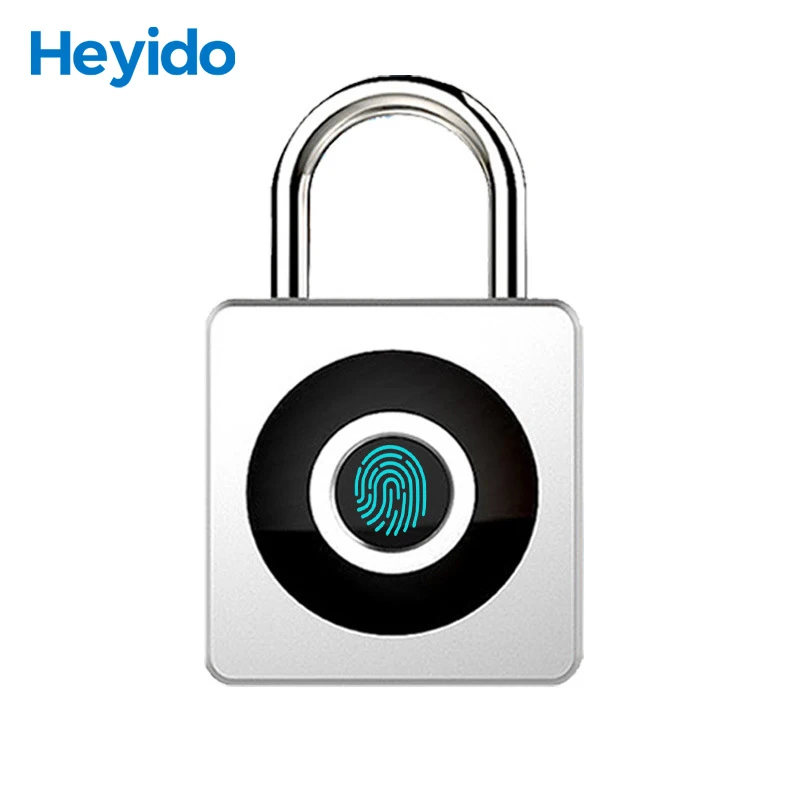 

Heyido Fingerprint Lock USB Rechargeable Waterproof Smart Thumbprint Padlock Anti-theft Electric Mini Lock For Luggage Case
