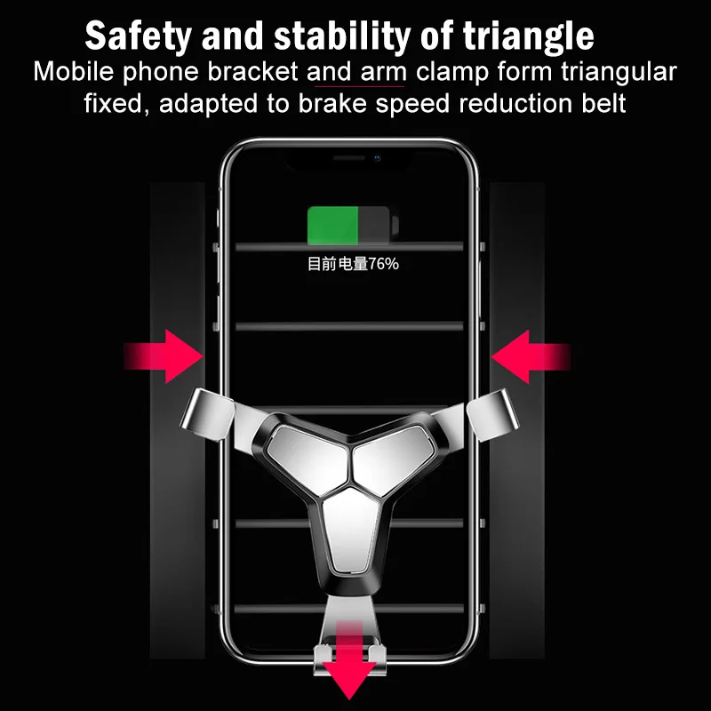 Гравитационный Автомобильный держатель для телефона подставка с креплением на