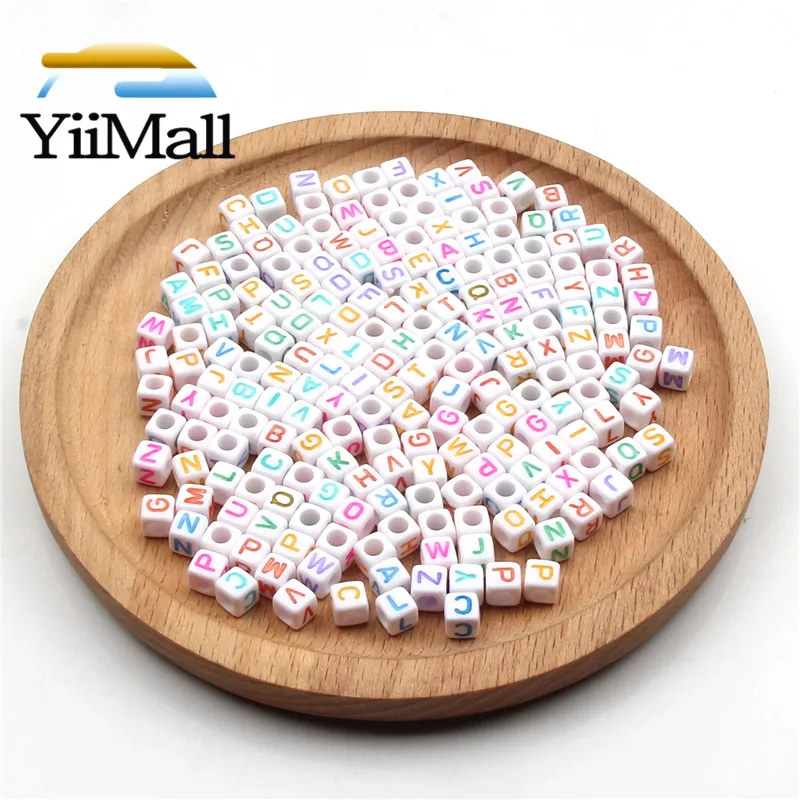 100 шт. акриловые бусины для бижутерии 6 мм | Украшения и аксессуары