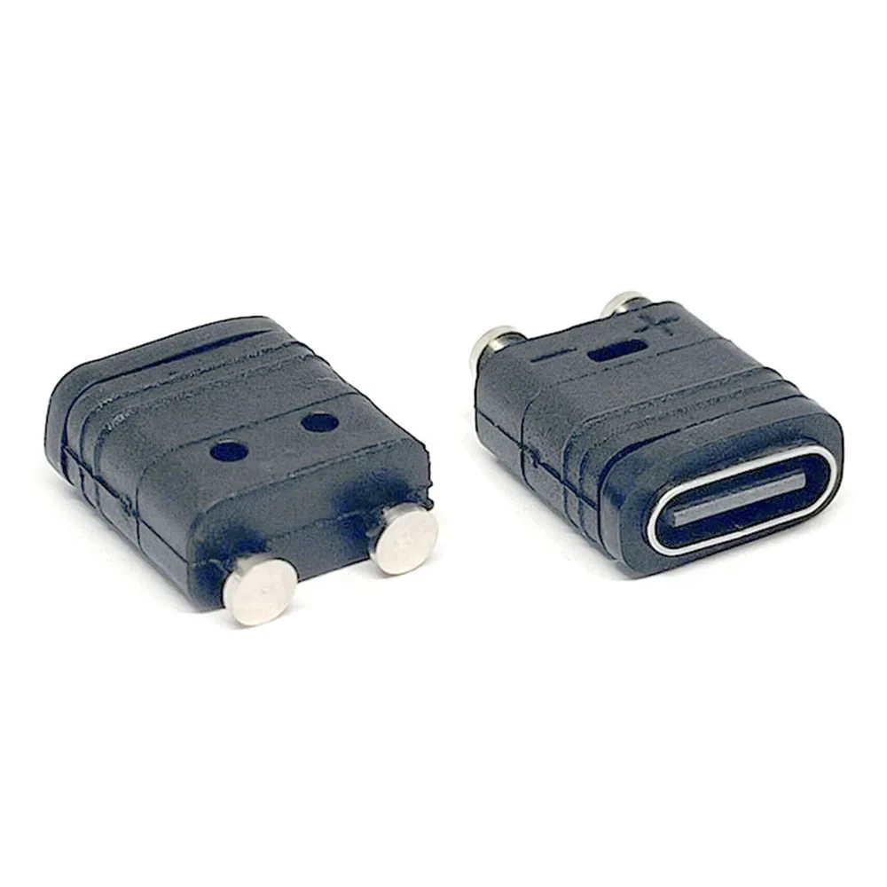 

100pcs 2pin USB Type C IPX7 Waterproof Female Socket extension Welding Type USB-C DIY Repair Cable Charger Connector Port