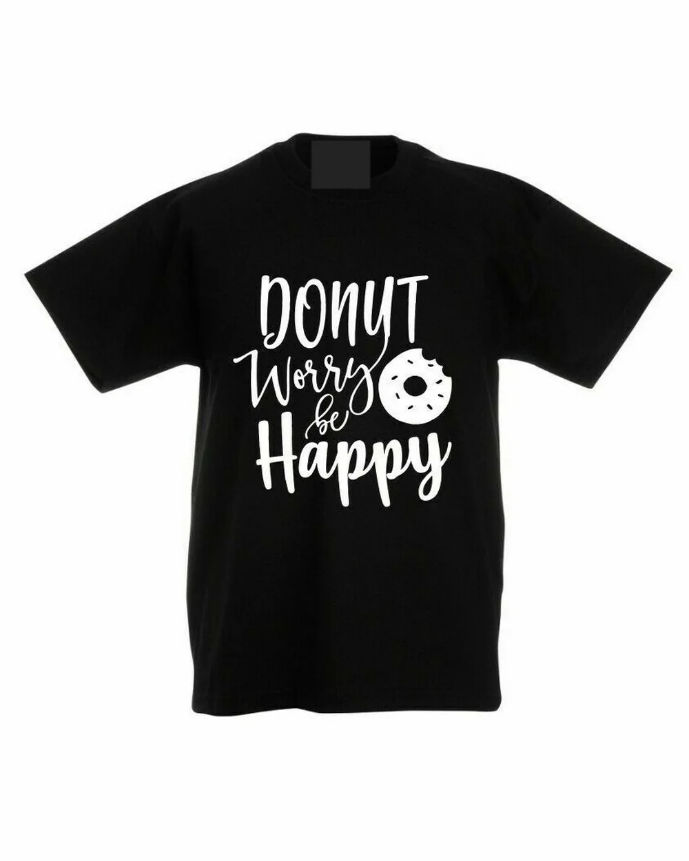 Футболка с надписью Donut Worry Be Happy Smiling футболка пончиками для влюбленных Мужская