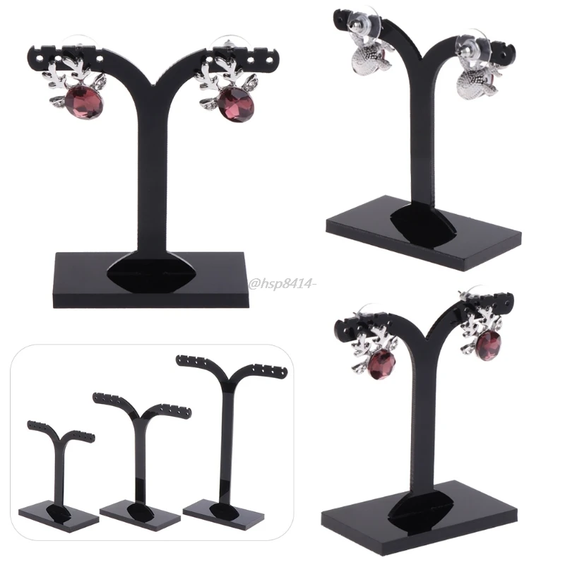 

1 Set 3 Size Acrylic Earrings Display Shelf Stand Holder Jewelry Organizer Rack