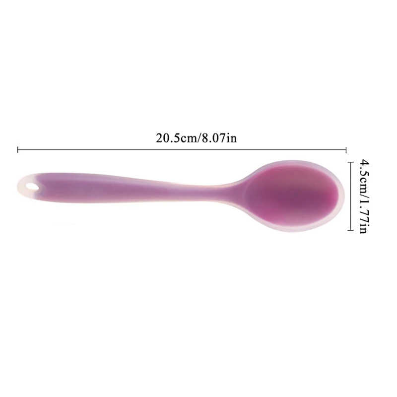 

1Pcs Long Handle Silicone Salad Food Mixing Stirring Spoon Kitchen Cooking Tool creative spoon dessert spoon coffee ice spoons