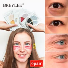 BREYLEE 24K золотой коллагеновый крем для глаз маска для лица пластыри против морщин Сыворотка для глаз гель увлажняющий удаление темных кругов 6 пар