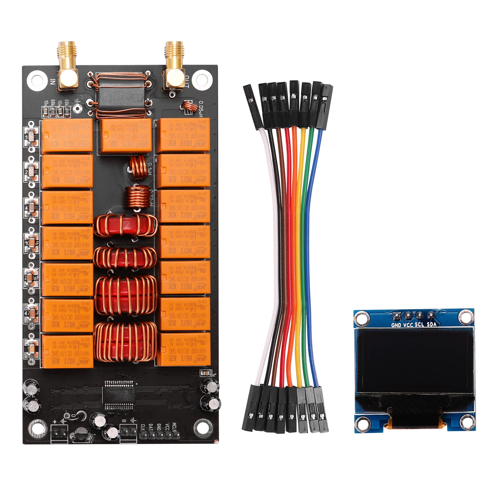 ATU 100 DIY наборы мини антенный тюнер 1 8 50 МГц Автоматический + OLED прошивка