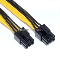 18 inches 18awg mini 6 pin to 6 pin pci express video card power adapter cable wire harness