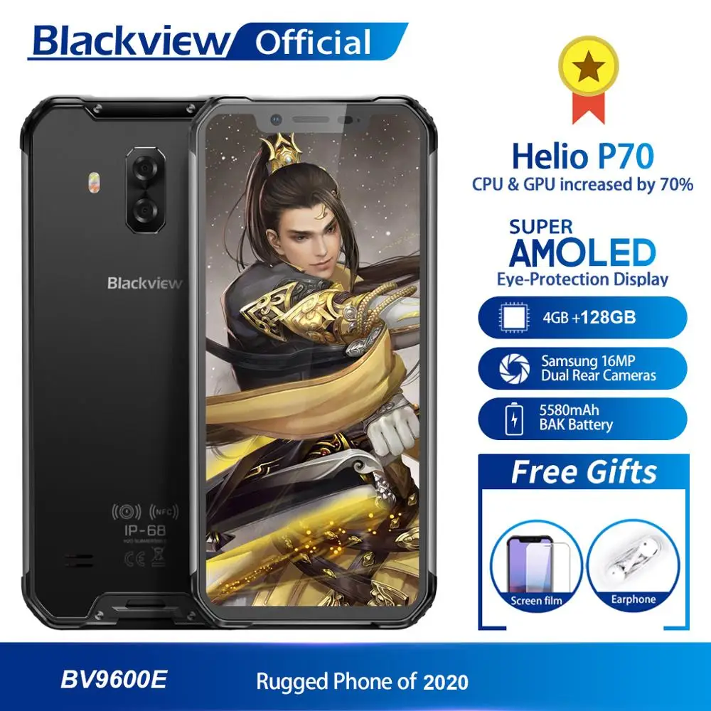 Blackview BV9600E водонепроницаемый мобильный телефон Helio P70 Android 9 0 4 Гб ОЗУ 128 ПЗУ