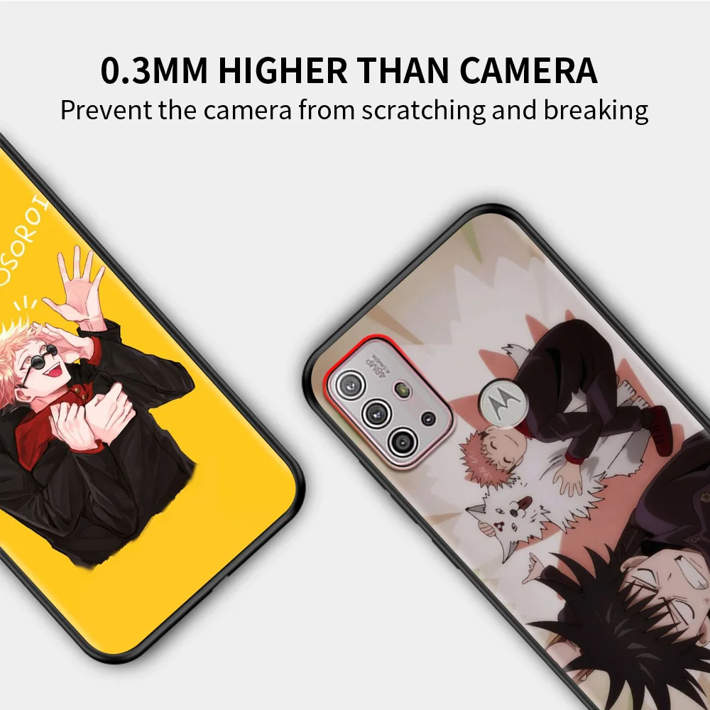 for motorola one fusion case for moto g10 g9 g8 plus play power one g20 g30 g40 g50 g60 edge 20 phone shell anime jujutsu kaisen free global shipping