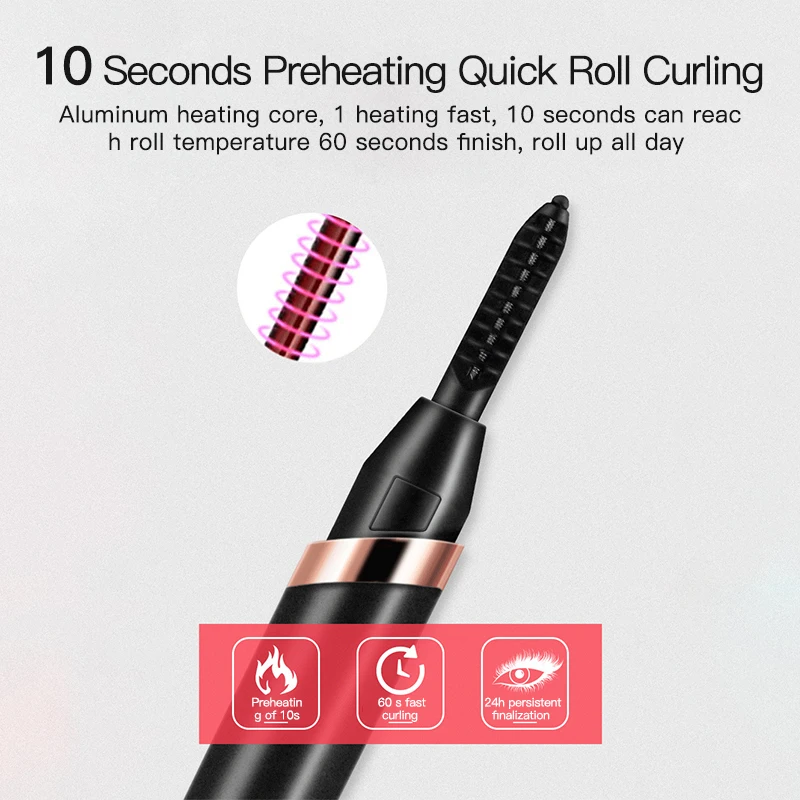 

1pc New Fashion Professional Electric Heated Eyelashes Long Lasting Natural Eye Lash Curling Makeup Women Beauty Cosmetic TSLM1