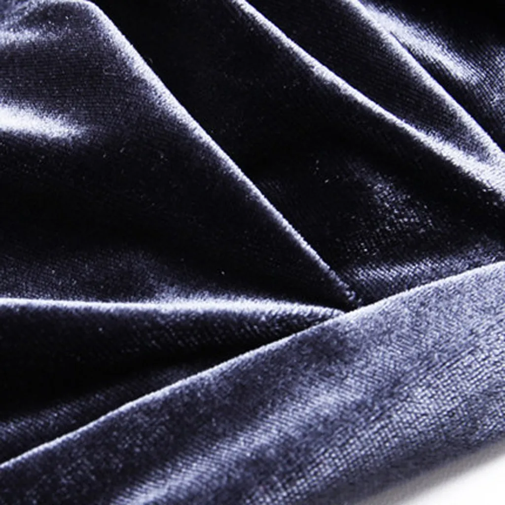 Винтажное женское бархатное платье модное осенне зимнее теплое с v образным