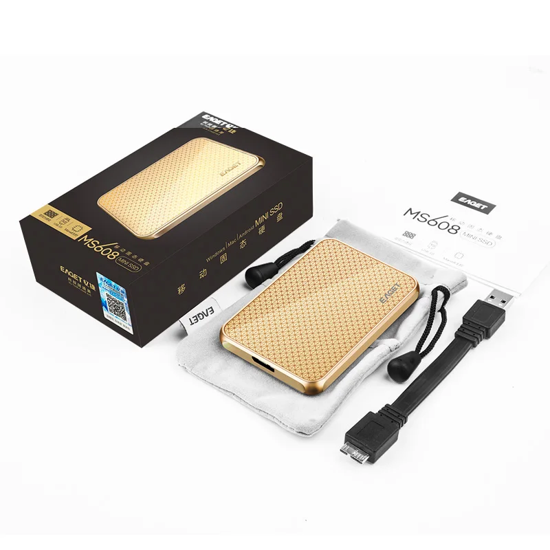 EAGET MS608 SSD 128 ГБ 256 512 type-C 3 1 высокая скорость внешней твердотельный диск ТБ жесткий