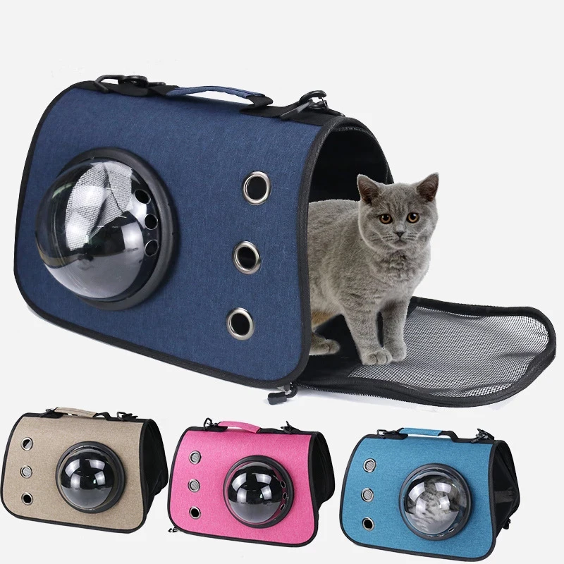 

Cat Carrier Bags Breathable Pet Carriers Small Dog Cat Backpack Travel Space Capsule Cage Pet Transport Bag Carrying For Cats