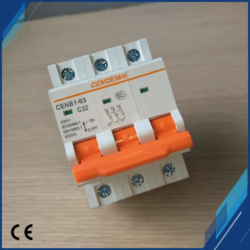 3P MCB мини автоматический выключатель 415VAC 10A 16A 20A 25A 32A 40A 50A 63A функция главного