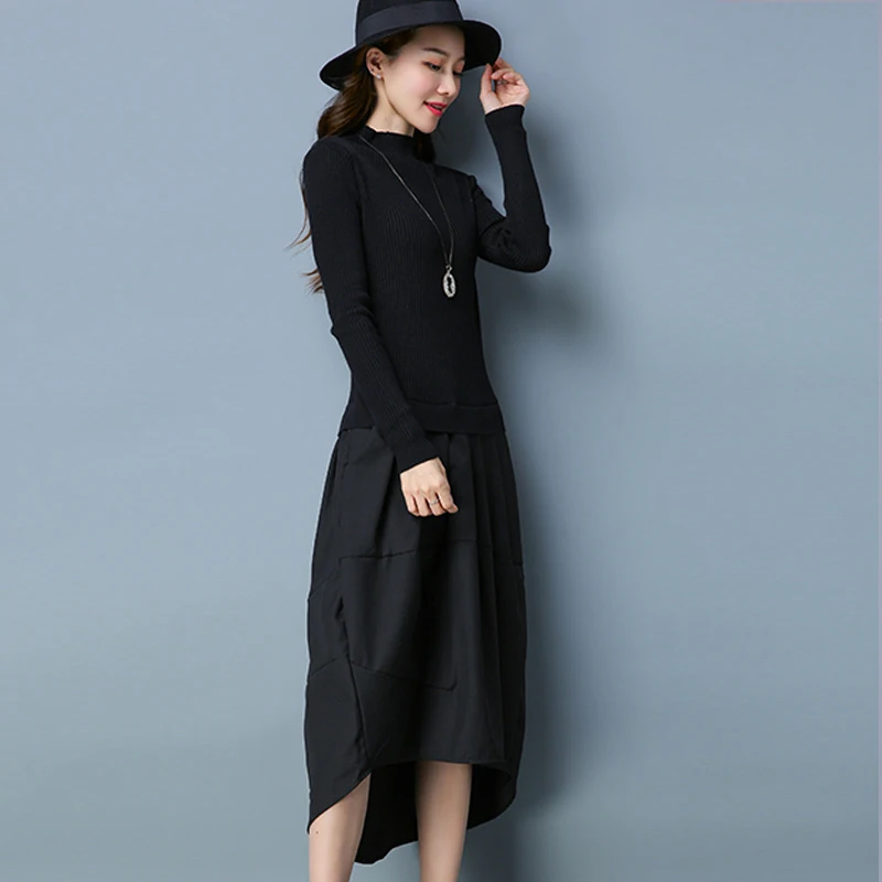 

Autumn Winter Knit Long Dress Women Casual Half Turtleneck Slim Bodycon Sweater Dresses Office Lady Fashion Design Vestidos