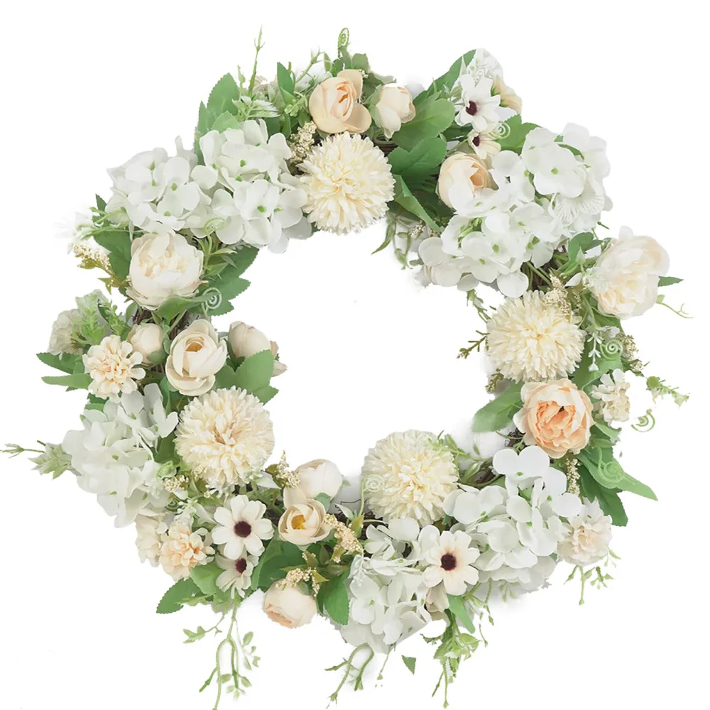 Пион симуляция венка кольцо Искусственные растения 38 см фон стены окно