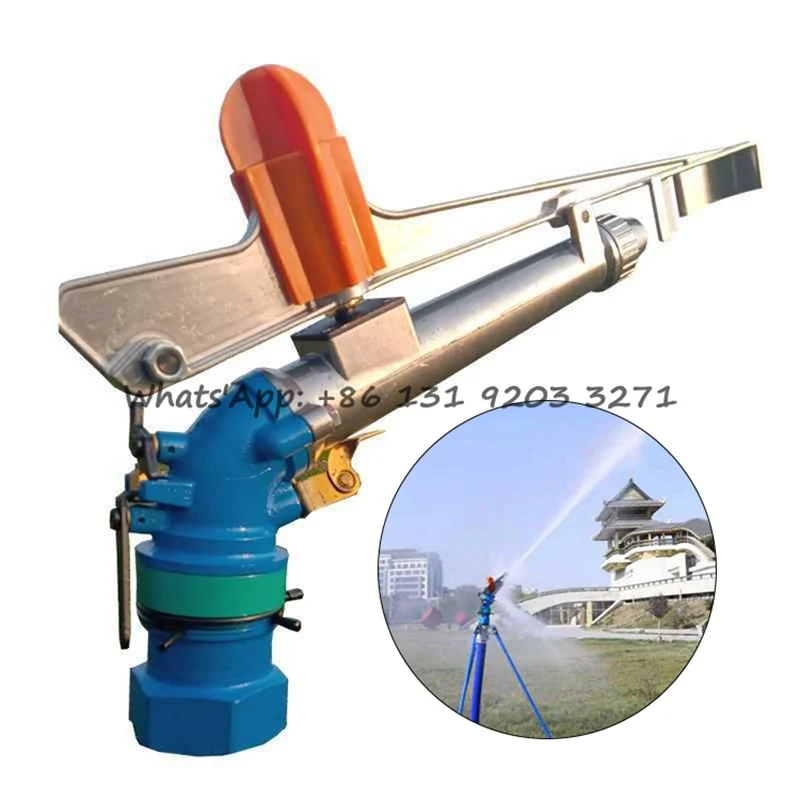 

1-1/2" 2" 1-1/2" Zinc Alloy nozzle Irrigation Sprinkler Gun Water System 360 Degrees Adjustable Rain Spray Gun field Sprinkler