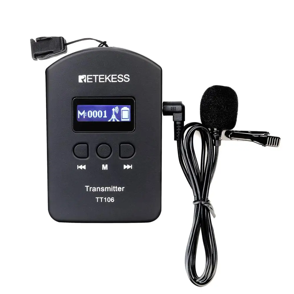 Retekess TT106 УВЧ профессиональные Уши висячие беспроводной передатчик гид системы