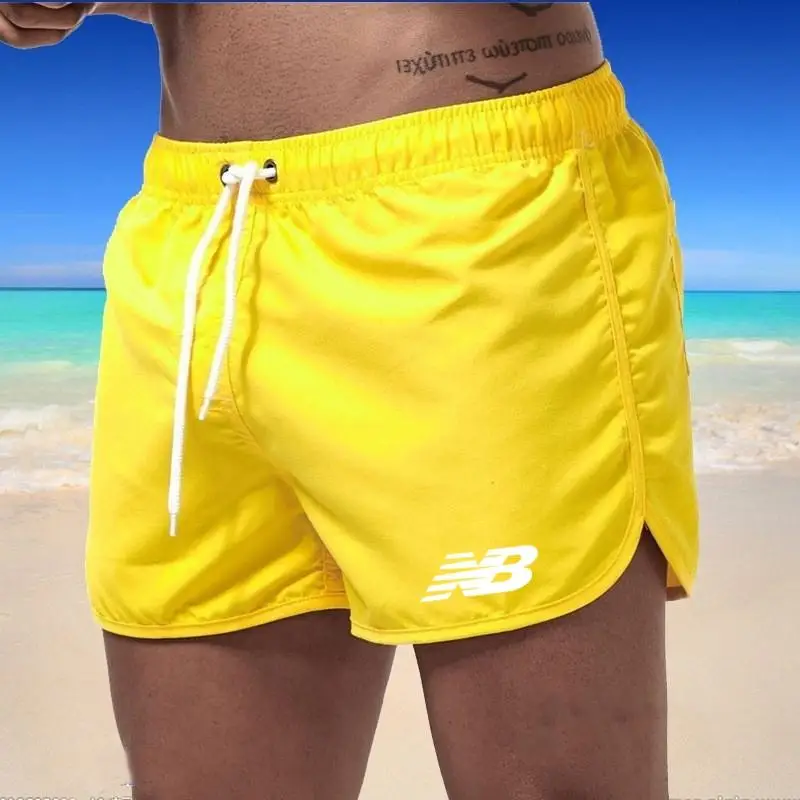 

New fitness NB printing quick-drying beach shorts men's swimwear men's swimming trunks summer bathing beachwear surfing shorts