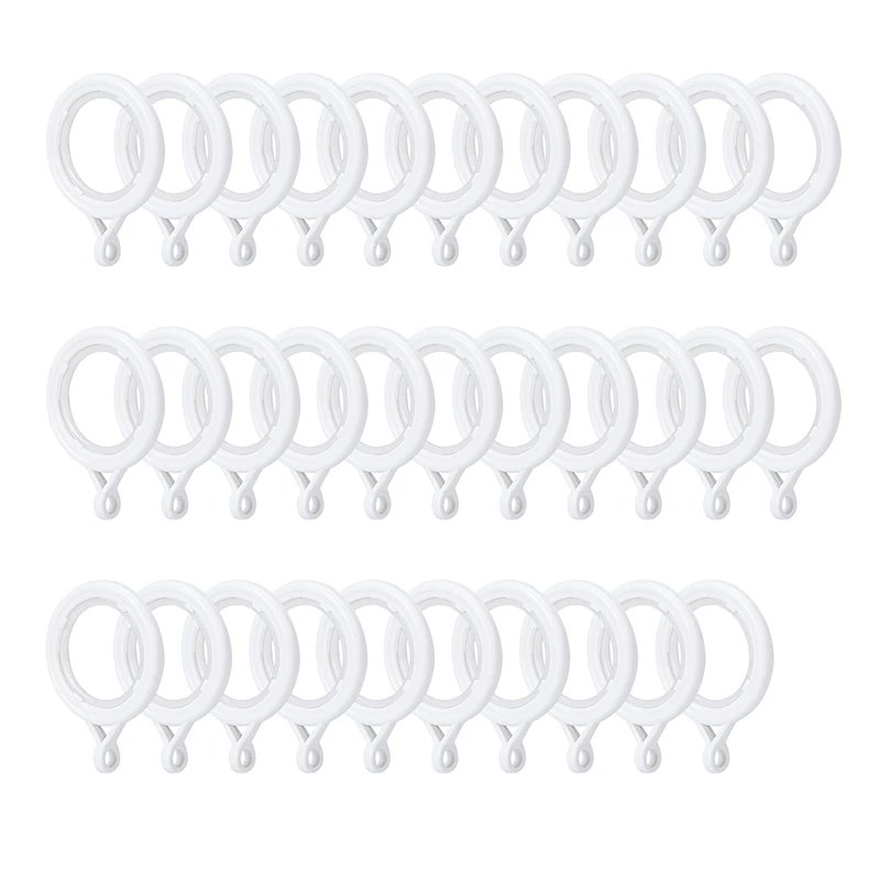 32PCS Low Noise Curtain Grommets Plastic Nanoscale Sliding Roman Rings Inner Diameter 30/42mm Silence Eyelet | Дом и сад