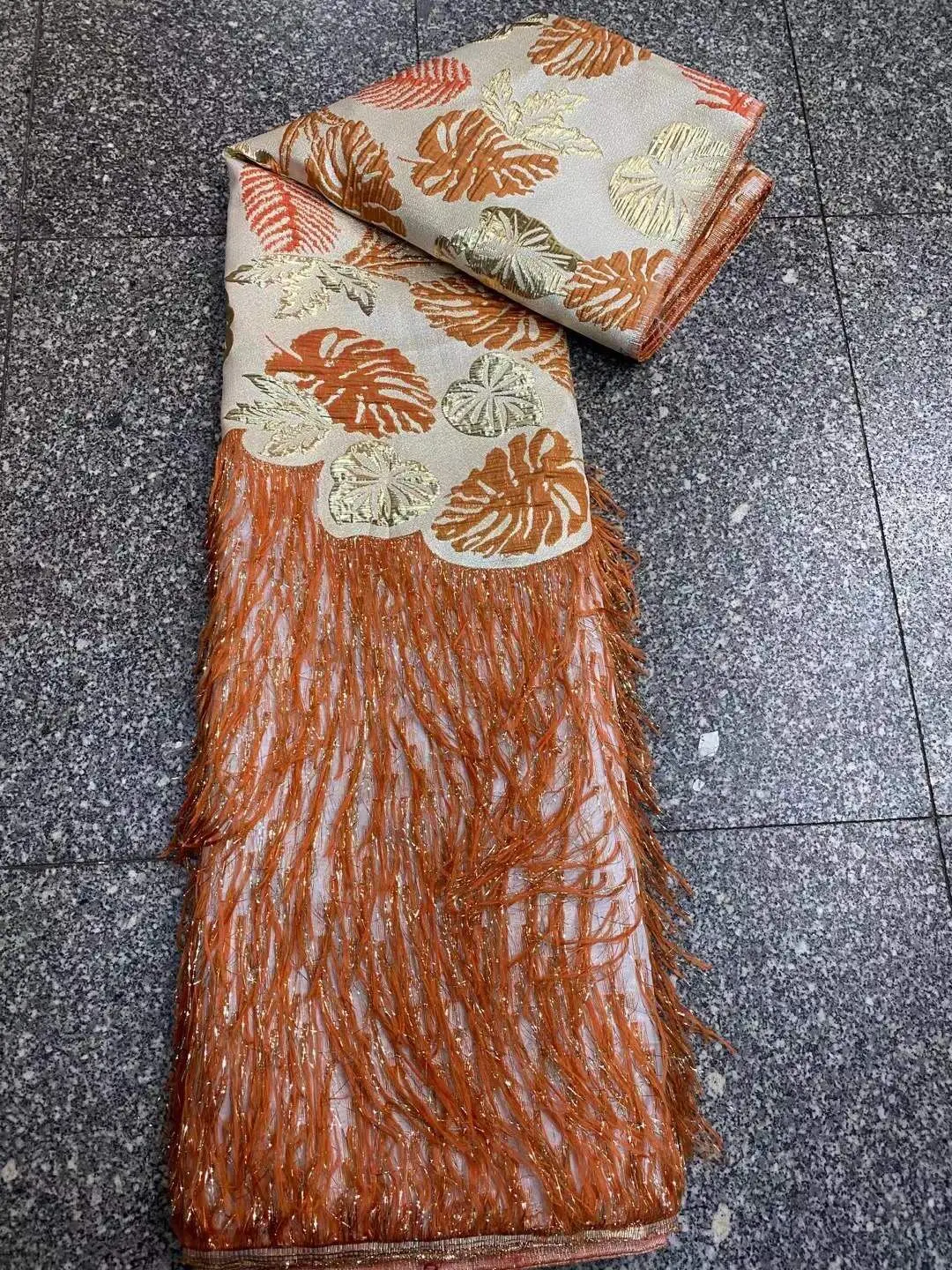 Популярный новый жаккард парчовая кружевная ткань Лидер продаж африканский тюль