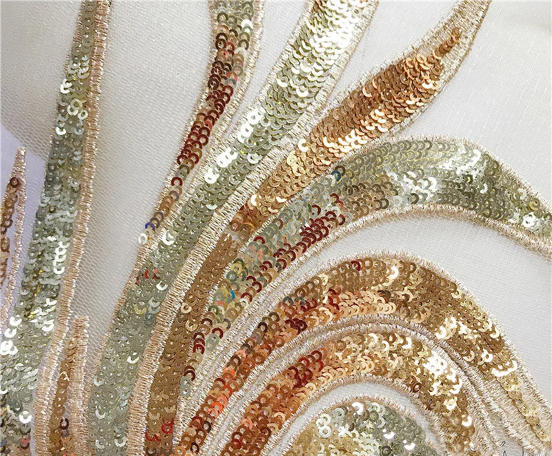 1 шт. изысканные бусины 3d Цветочная Кружевная аппликация с блестками и вышивкой