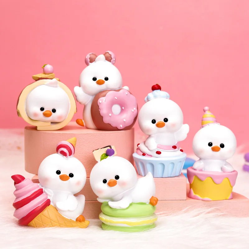 

Dessert Duck Soft Cute Blind Box A Set of Cute Cartoon Fashion Toys Baked Decoration Creative Gift Anime Figure Model Home Decor
