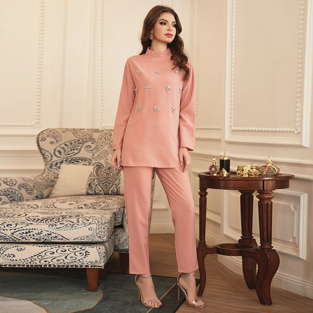 

Eid Mubarak Muslim Sets Plus Size Clothing Abaya Dubai Turkey Islam Abayas For Women Robe Musulman Ensembles Arabe Femme Oman