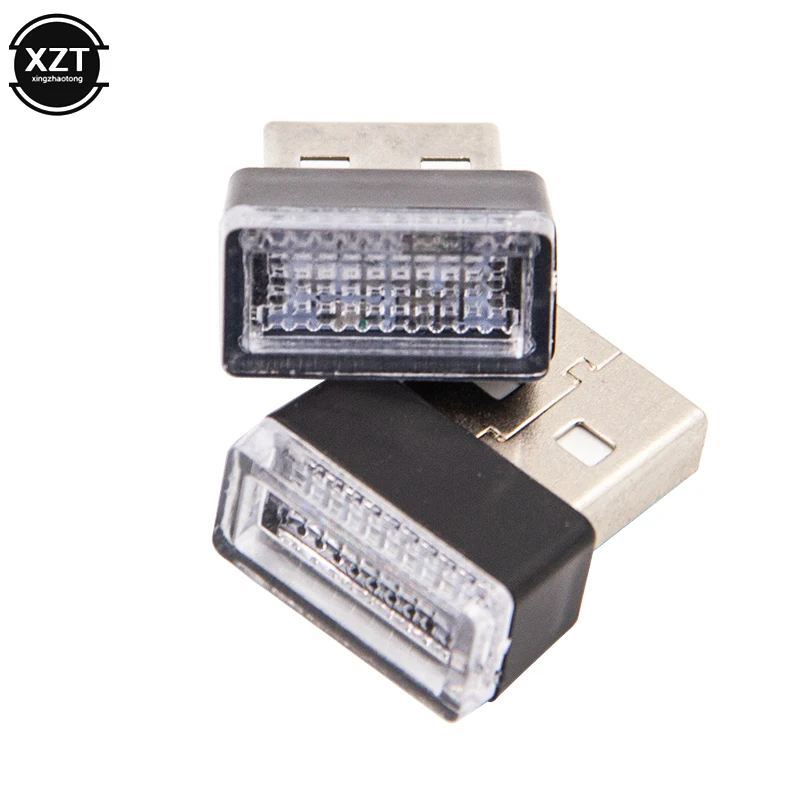 Светодиодный мини светильник для автомобиля с USB атмосферный декоративный