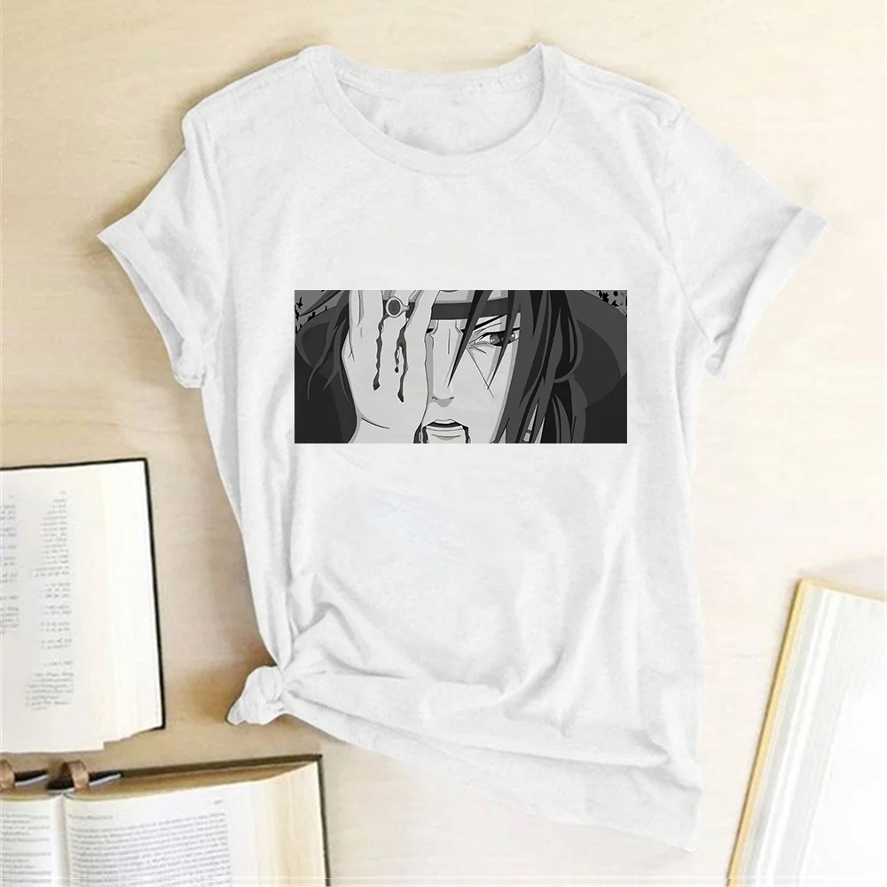 

Naruto Women T-shirt Japanese Anime Print Graphic Summer Casual Short Sleeve Femme Clothes Punk Aesthetic Tee Shirt Dropship Top