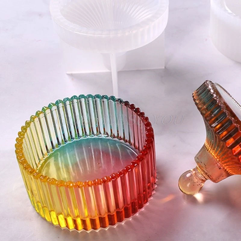 УФ кристалл смолы декоративные ремесло DIY медведь бабочка коробка для хранения эпоксидная форма