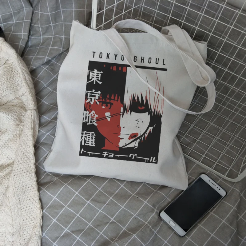 Холщовая Сумка в стиле японского мультфильма Токийский Гуль повседневная
